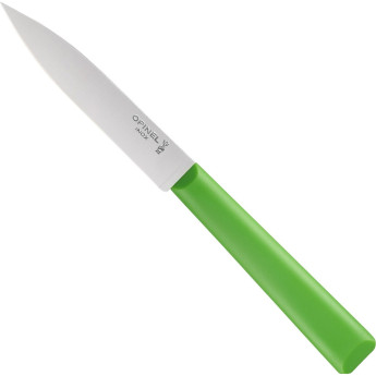 Нож столовый Opinel №312, пластиковая рукоять, блистер, нержавеющая сталь, зеленый